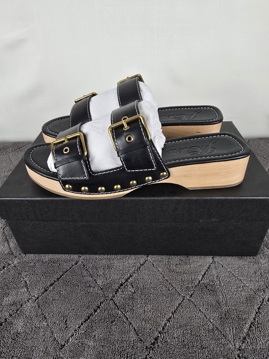 J. Crew Shoes - Black Buckle Stud Clog Sandals - J CREW
